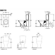 Унітаз-компакт Villeroy&Boch O.Novo 5661T301 з кришкою SoftClosing, QuickRelease і кріпленнями, фото №2