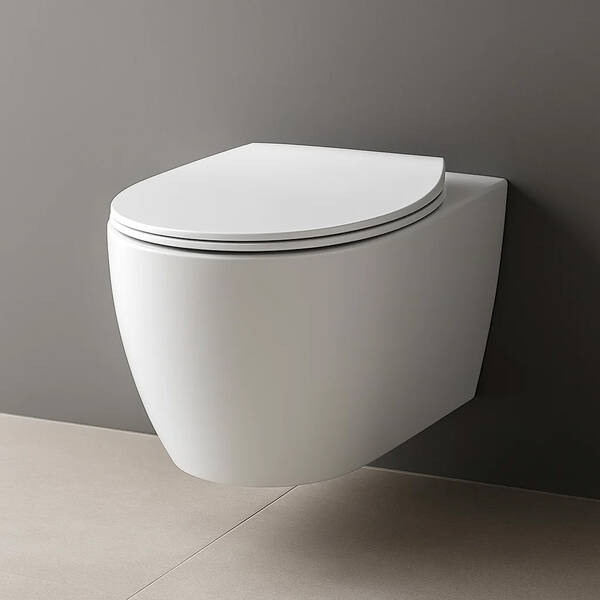 Унитаз подвесной Devit Acqua NEW 3020155W безободковый с сидением slim, soft-close, quickfix, белый матовый, фото 4