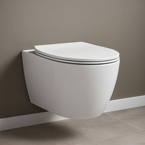 Унитаз подвесной Devit Acqua NEW 3020155W безободковый с сидением slim, soft-close, quickfix, белый матовый, фото 1