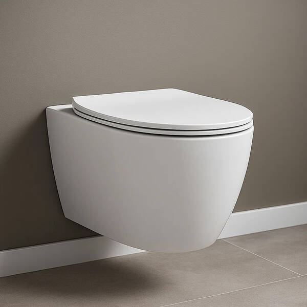 Унитаз подвесной Devit Acqua NEW 3020155W безободковый с сидением slim, soft-close, quickfix, белый матовый, фото 1