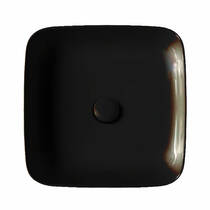 Раковина Kerasan 4601 31 ON на столешницу 43x43 см, черный матовый, фото №1