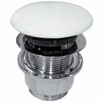 Донный клапан для раковины Kerasan 9233 30 click/clack постоянный, белый матовый, фото №1