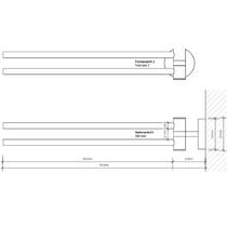 Тримач для рушників Decor Walther Basic BA HTH2 0531100 поворотний, хром, фото №2