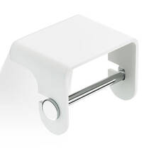 Тримач для туалетного паперу Decor Walther Stone TPH4 0974554 з полицею, білий/хром, фото №2