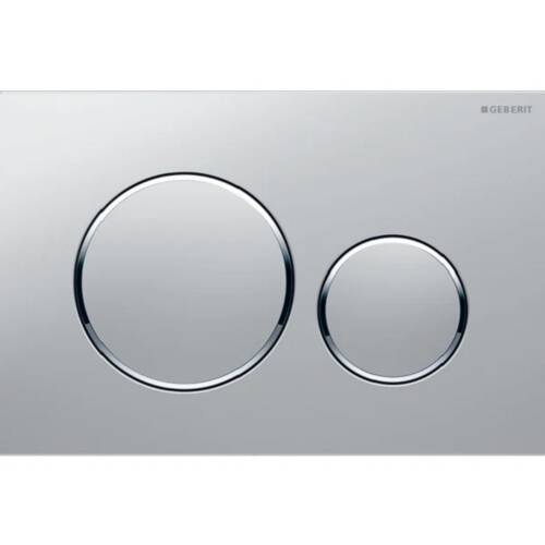 Клавіша змиву Geberit Sigma20 round 115.882.JQ.1 з подвійним змивом, легкоочисна поверхня, хром матовий / хром глянцевий, фото 1