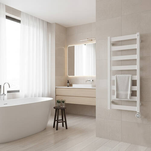 Рушникосушарка електрична Terma Vivo One 1390х500 мм білий 600 Вт, фото 6