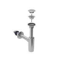 Сифон для раковины Geberit 151.020.21.1 с соединительным элементом и крышкой сливного отверстия, хром глянцевый, фото №1