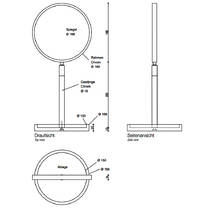 Косметичне дзеркало Decor Walther Black Stone KSA 0972460 зі збільшенням 4х, чорний матовий, фото №2
