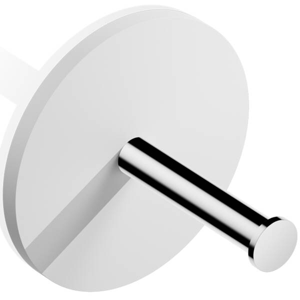 Тримач для туалетного паперу Decor Walther Stone TPH1 0974454 без кришки, білий матовий/хром, фото 1