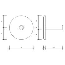 Тримач для туалетного паперу Decor Walther Stone TPH1 0974454 без кришки, білий матовий/хром, фото №2