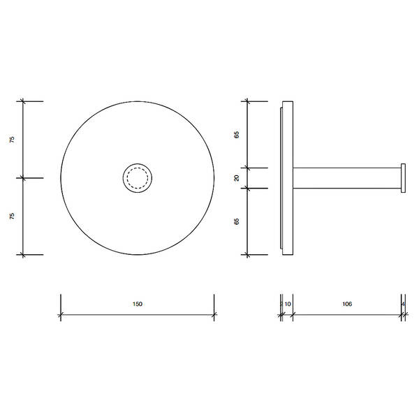 Тримач для туалетного паперу Decor Walther Stone TPH1 0974454 без кришки, білий матовий/хром, фото 2