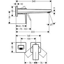 Смеситель скрытого монтажа для раковины Hansgrohe Metropol 32526140 бронза матовый, фото №2