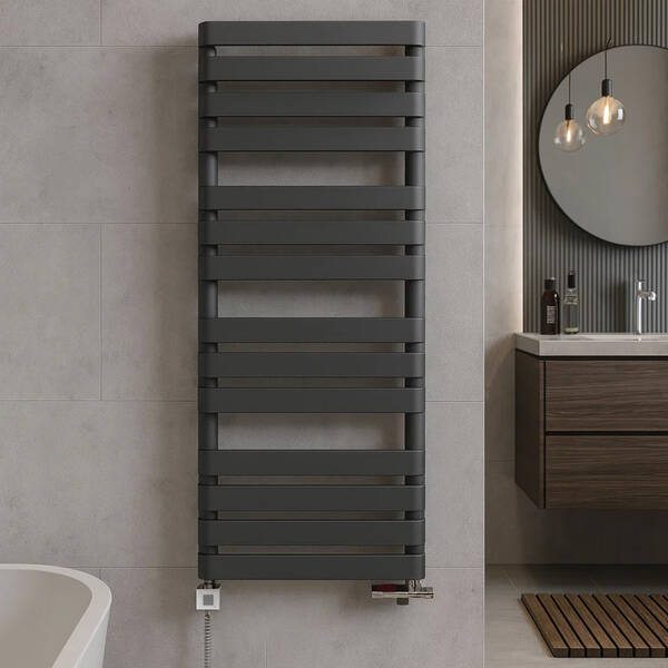 Рушникосушарка комбінована Terma Warp T 1110х500 мм колір Metallic Grey підключення Z8, фото 1