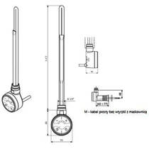 ТЭН электрический Terma Moa 600 Вт хром скрытый монтаж, фото №3