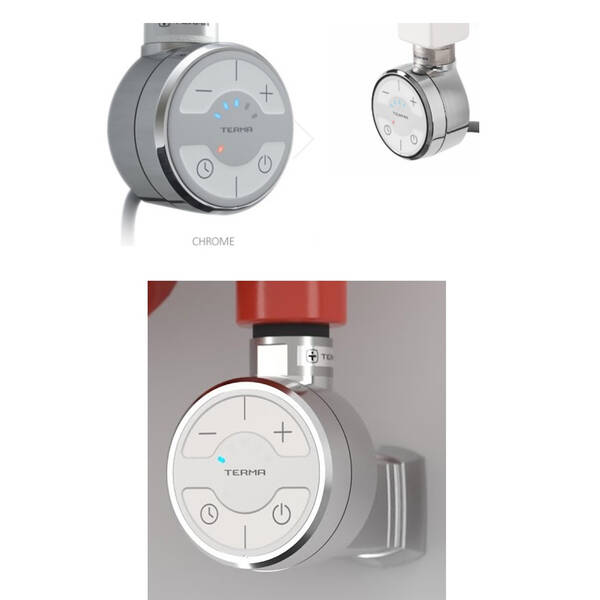 ТЕН електричний Terma Moa 600 Вт хром прихований монтаж, фото 4