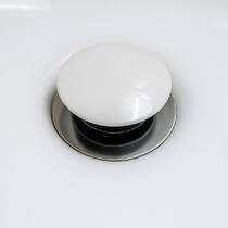 Донний клапан для раковини RAK Ceramics Feeling DUO000AWHA Click-Clack, білий глянець, фото №3