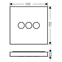 Переключатель потоков скрытого монтажа для душа Axor ShowerSelect 36717000 на 3 потребителя, хром, фото №2