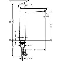 Змішувач для раковини Hansgrohe Talis E 71716340 хром чорний матовий, фото №2