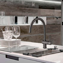 Смеситель для кухни Paffoni Light LIG 280 NKNSP никель черный матовый, фото №3