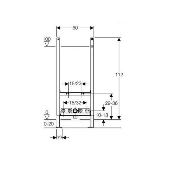Інсталяція для біде Geberit Duofix 111.534.00.1, фото 3