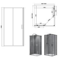 Душова кабіна Devit Art 2.0 FEN2240 100х100 см профіль хром, прозоре скло, фото №2