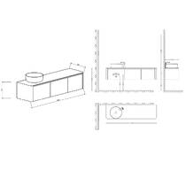Тумба з раковиною Devit Linea 0025144W 180 см матова раковина зі штучного каменю білий, фото №3