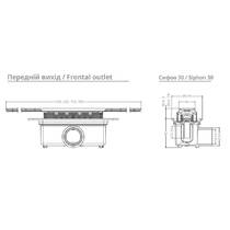 Душевой канал Devit 65010213 65 с сифоном и накладкой, фото №2