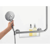 Душова штанга Hansgrohe Unica Comfort L 26403400 з кошиком для зберігання, лівостороння, хром, фото №3