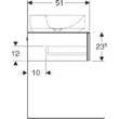 Тумба для раковини Geberit VariForm 501.165.00.1 підвісна 90 см білий, фото 5