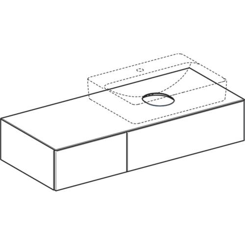 Тумба для раковини Geberit VariForm 501.171.00.1 підвісна 120 см білий, фото 2