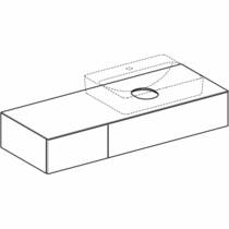 Тумба для раковини Geberit VariForm 501.177.00.1 підвісна 135 см білий, фото №2