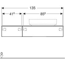 Тумба для раковины Geberit VariForm 501.180.00.1 подвесная 135 см, фото №4