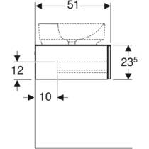 Тумба для раковины Geberit VariForm 501.180.00.1 подвесная 135 см, фото №5
