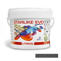 Заповнювач для швів Litokol Starlike Evo 140 епоксидний двокомпонентний 2,5кг графіт, фото №1
