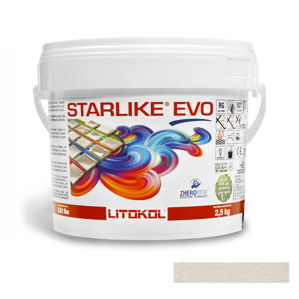 Заповнювач для швів Litokol Starlike Evo 200 епоксидний двокомпонентний 2,5кг аворіо, фото 1