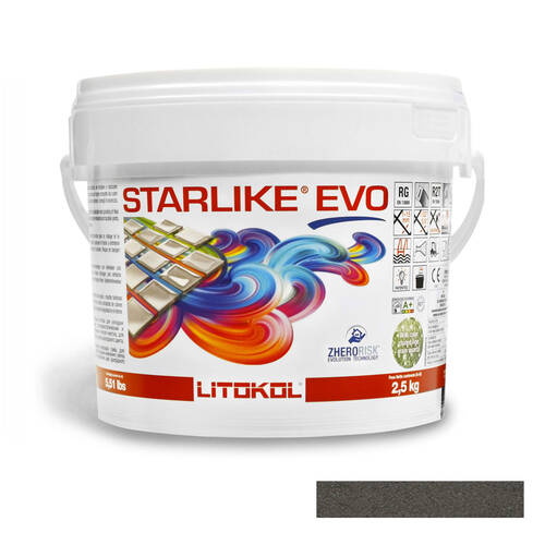 Заповнювач для швів Litokol Starlike Evo 235 епоксидний двокомпонентний 2,5кг кава, фото 1
