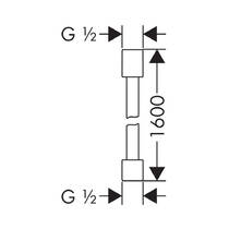 Душевой шланг Axor Starck 28286340 1,6 м хром черный матовый, фото №2