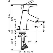 Змішувач для раковини Hansgrohe Talis S 72015000 хром, фото №2