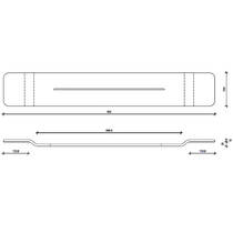 Полиця зі штучного каменю Decor Walther Black Stone Wan 0973160 95 см чорний матовий, фото №2