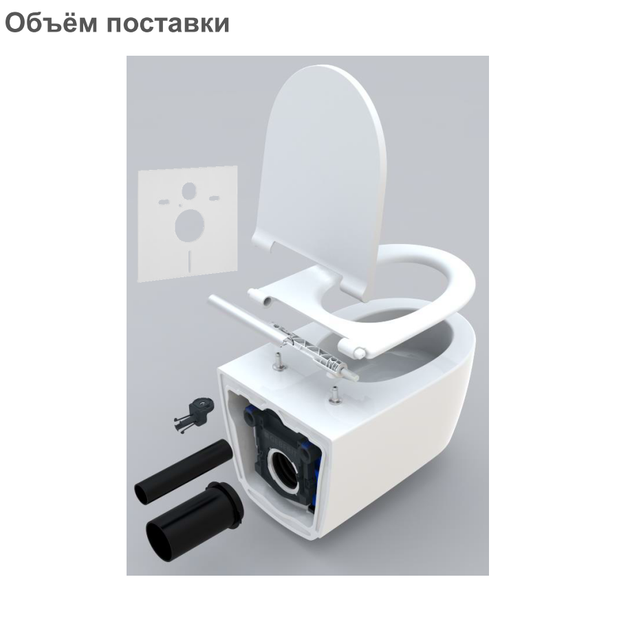 500.202.01.1 Підвісний унітаз Geberit ONE, без обідка, воронкоподібний змив TurboFlush, прих.кріплення, декор накладка хром, захисне покриття KeraTect: в комплекті з кришкою Duroplast, швидкоз'ємні петлі, SoftClose та із звукоізолюючою прокладкою (1 сорт)