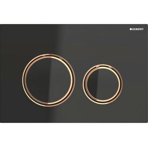 Клавіша змиву Geberit Sigma21 115.650.SJ.1 чорний/червоне золото, фото 1