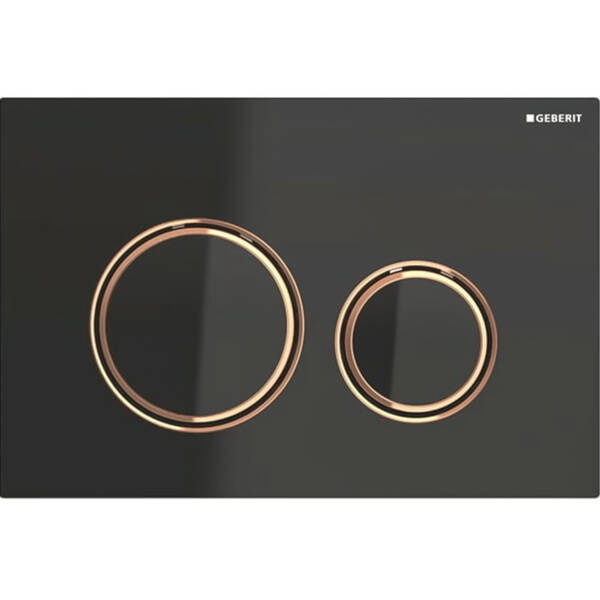 Клавіша змиву Geberit Sigma21 115.650.SJ.1 чорний/червоне золото, фото 1