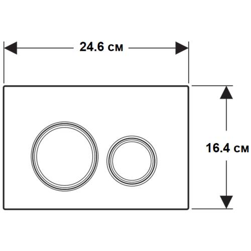 Клавіша змиву Geberit Sigma21 115.651.SI.1 білий/чорний, фото 3