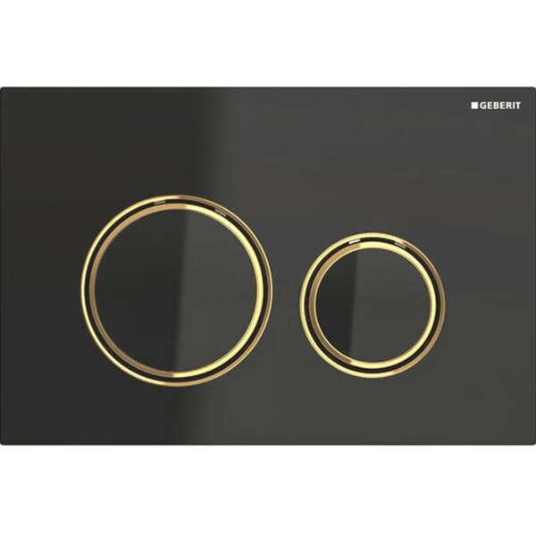 Клавіша змиву Geberit Sigma21 115.652.SJ.1 чорний/латунь, фото 1