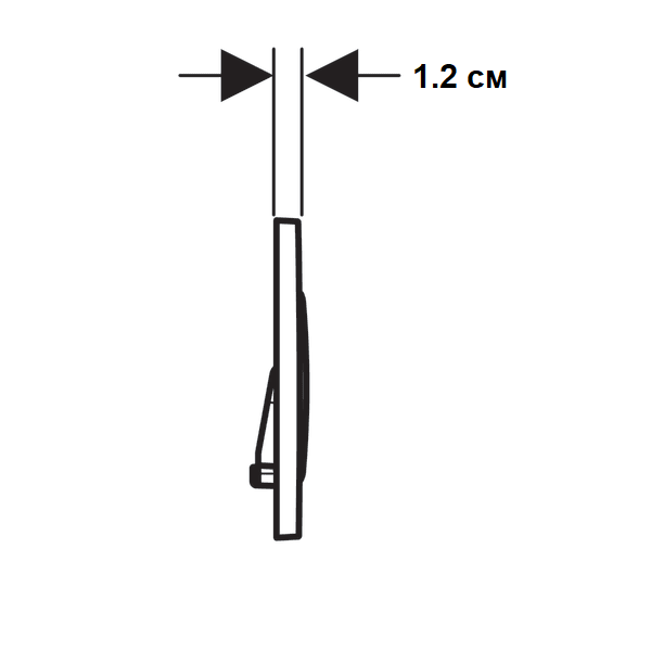 115.882.01.1 Sigma20 round Клавіша змиву, подвійний змив, легкоочисна поверхня, білий мат (1 сорт)