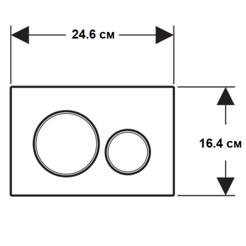 Клавіша змиву Geberit Sigma20 round 115.882.DW.1 чорний, фото 3