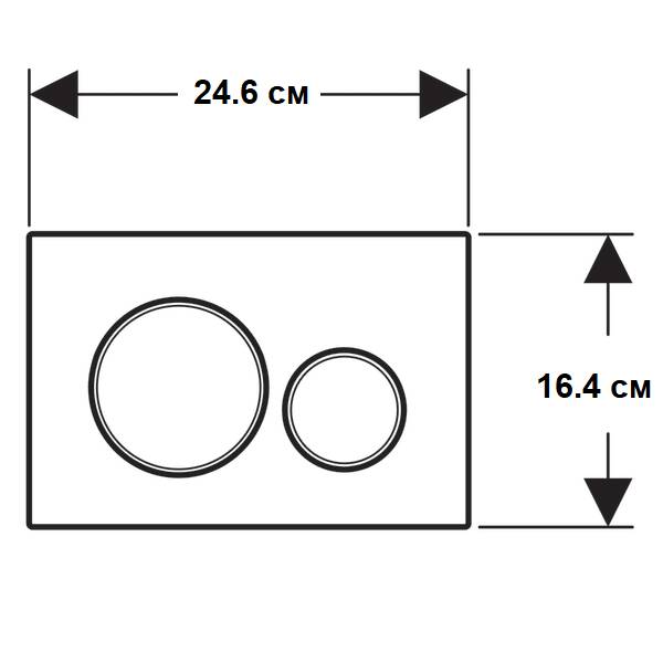 Клавіша змиву Geberit Sigma20 round 115.882.DW.1 чорний, фото 3