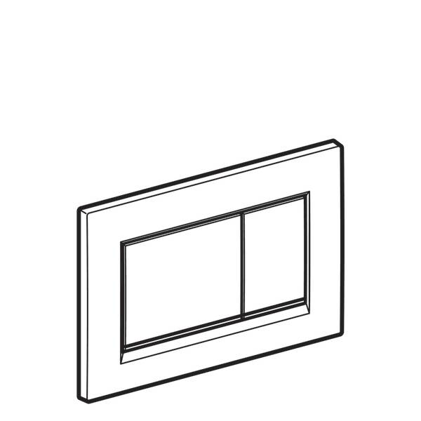 Клавіша змиву Geberit Sigma20 square 115.883.01.1 білий, фото 2