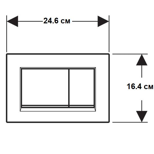 Клавіша змиву Geberit Sigma20 square 115.883.16.1 чорний, фото 3