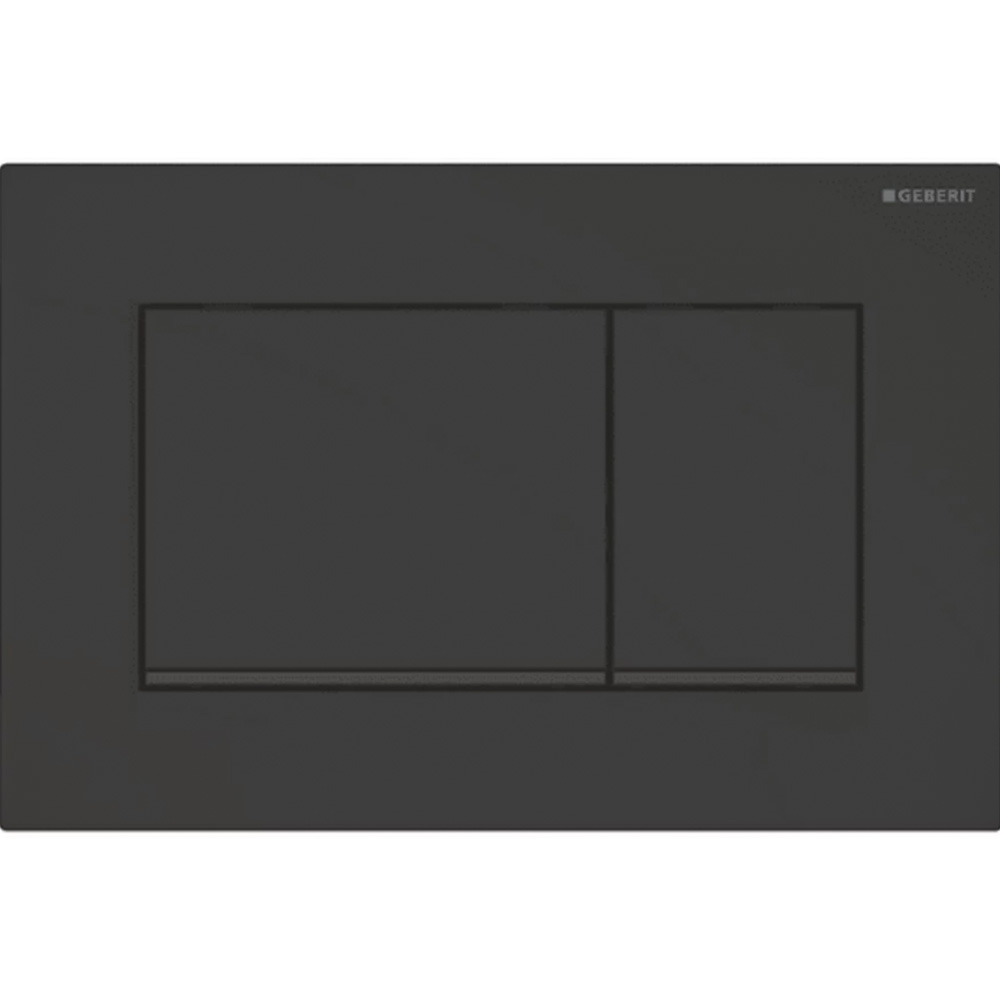115.883.16.1 Sigma20 square Клавіша змиву, подвійний змив, легкоочисна поверхня, чорний мат/чорний (1 сорт)